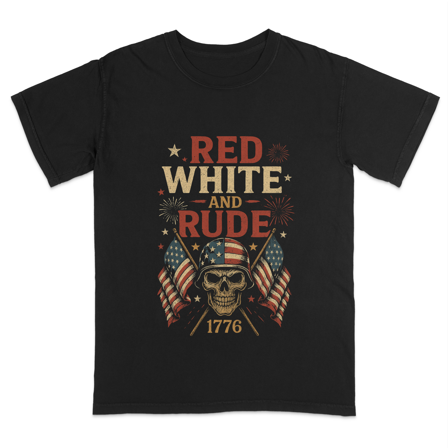 Dirt Road Outfitters "Red, White, and Rude" Tee - Black
