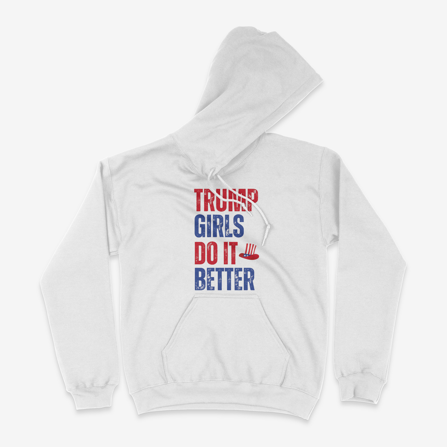 Dirt Road Outfitters - "Trump Girls Do It Better" Pullover Hoodie - White