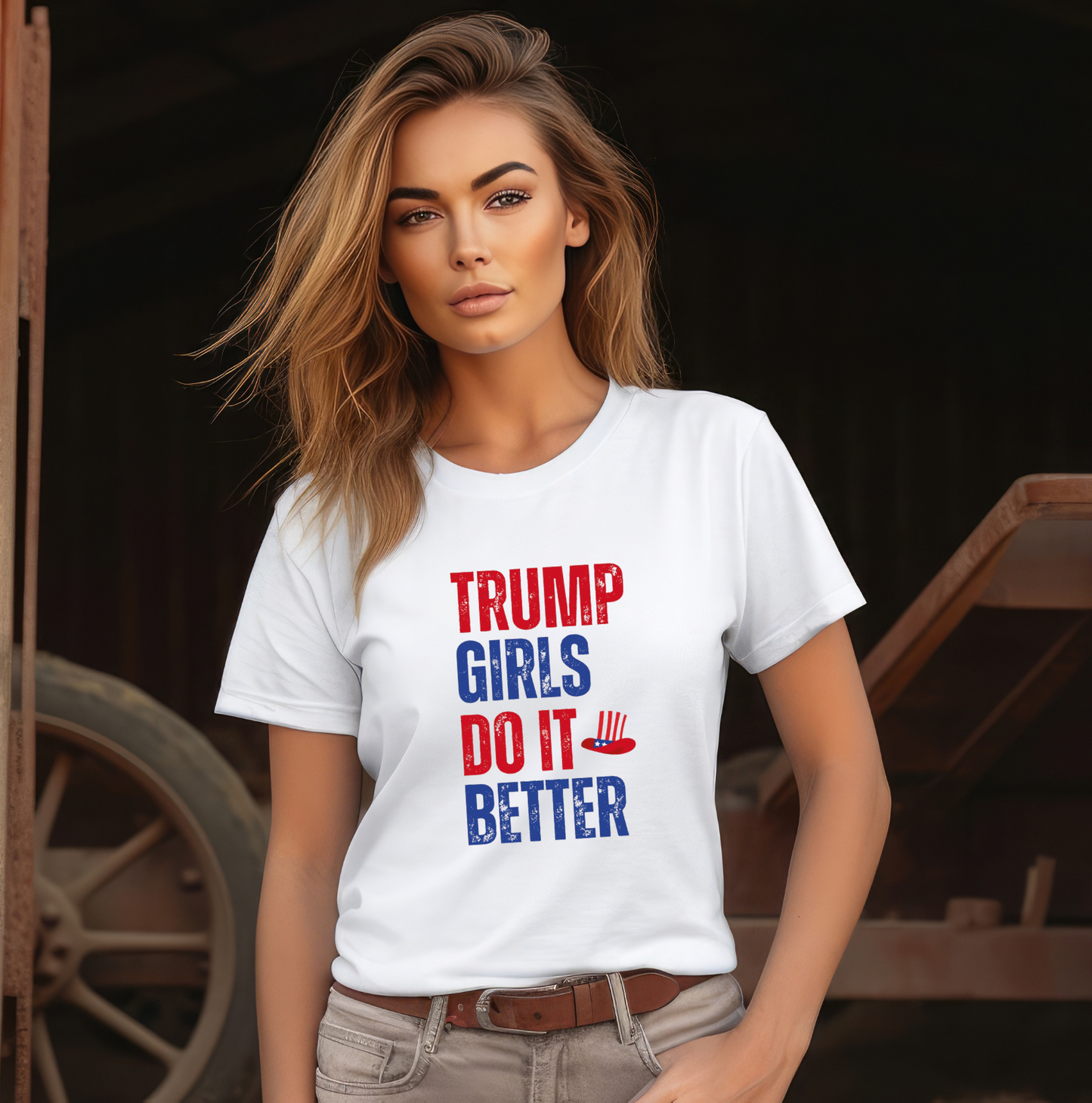 Dirt Road Outfitters "Trump Girls Do It Better" Tee - White