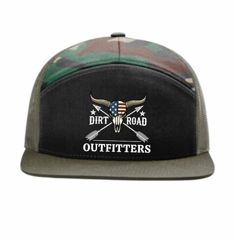 Dirt Road Outfitters "Patriot Bull" Trucker Hat - Camo