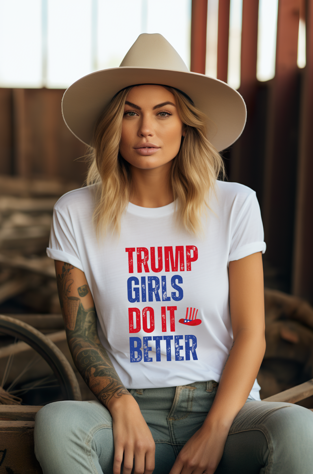 Dirt Road Outfitters "Trump Girls Do It Better" Tee - White