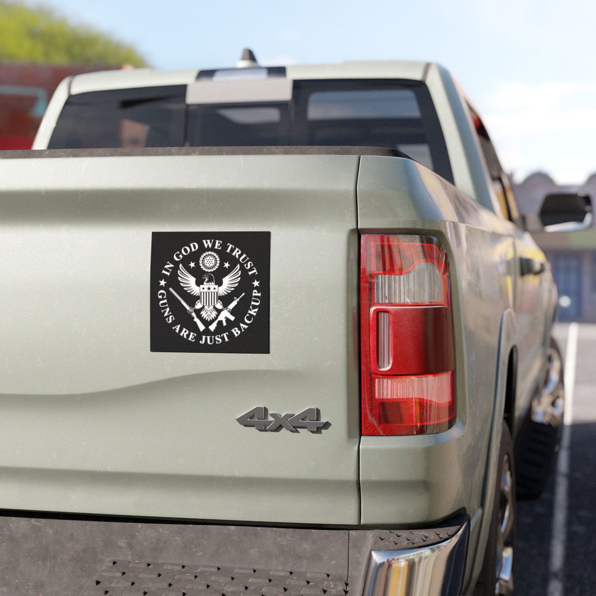 Dirt Road Outfitters "In God We Trust" Car Magnet - Black