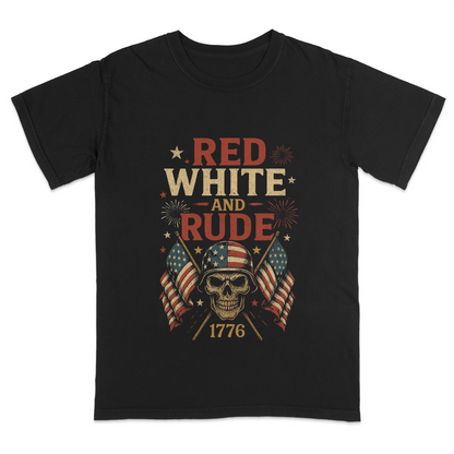 Dirt Road Outfitters "Red, White, and Rude" Tee - Black