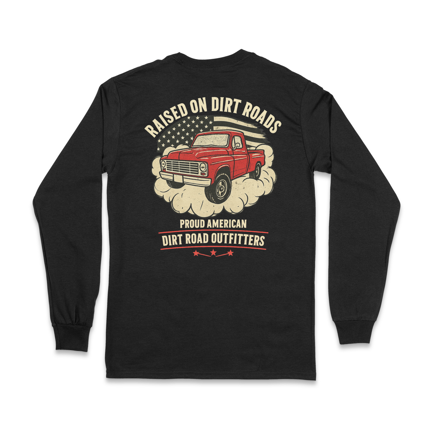 Dirt Road Outfitters "Raised by Dirt Roads" Heavyweight Long Sleeve Unisex Tee