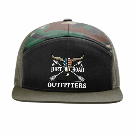 Dirt Road Outfitters "Patriot Bull" Trucker Hat - Camo