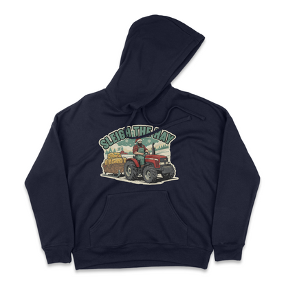 Dirt Road Outfitters "Sleigh the Hay" Pullover Unisex Hoodie - Navy