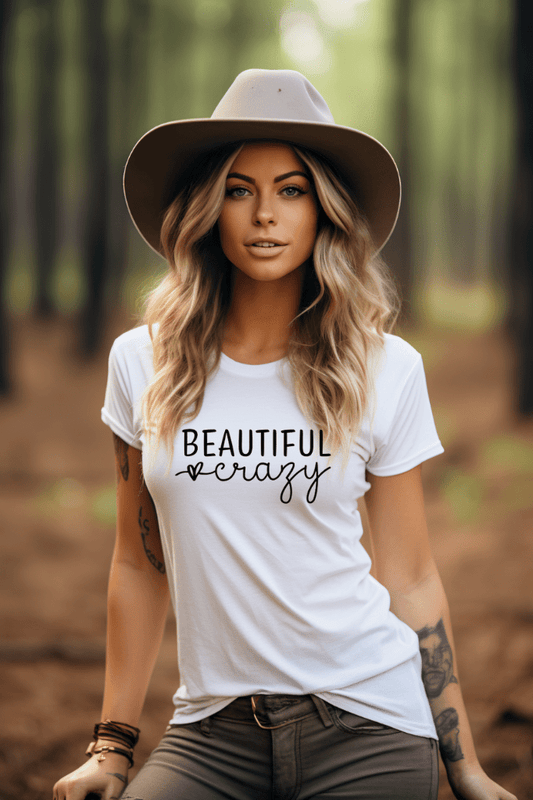 Dirt Road Outfitters "Beautiful Crazy" Tee - White