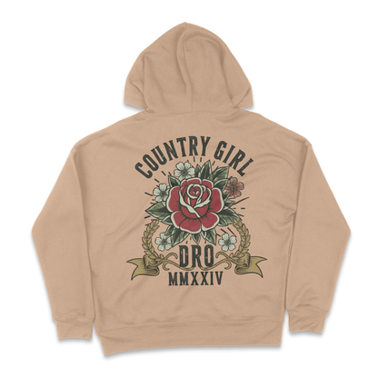 Dirt Road Outfitters - Country Girl Pullover Hoodie - Tan