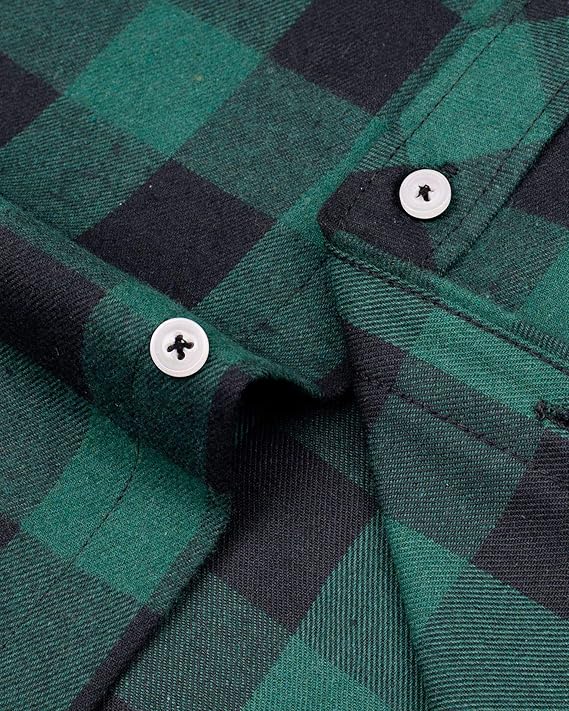 Dirt Road Outfitters "Dirt Road Classics" Men's Plaid Flannel Long Sleeve Shirt - Green/Black Plaid