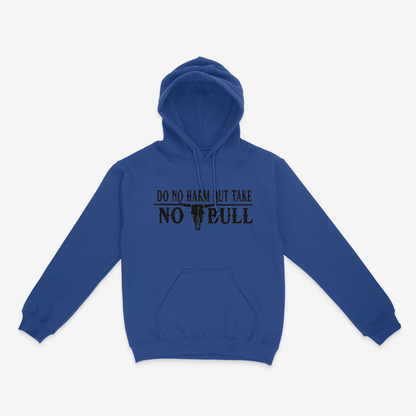 Dirt Road Outfitters "Do No Harm But Take No Bull" Pullover Hoodie - Royal Blue