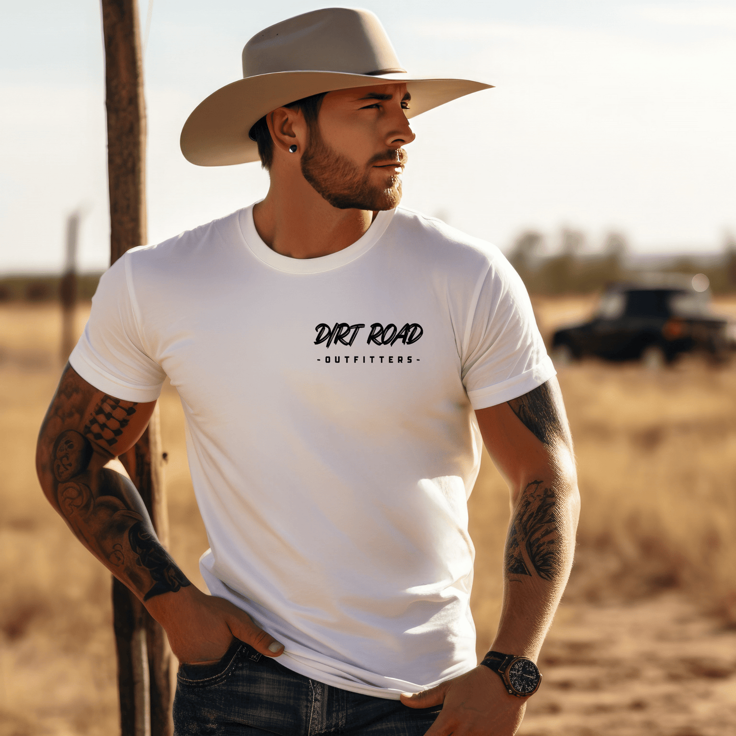 Dirt Road Outfitters "D.R.O." Tee - White