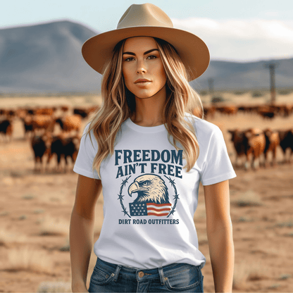 Dirt Road Outfitters "Freedom Ain't Free" Tee - White