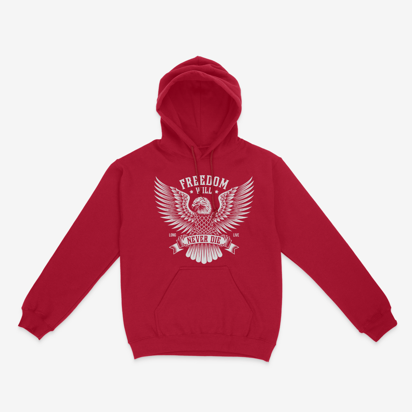 Dirt Road Outfitters "Freedom Will Never Die" Pullover Hoodie - Cherry Red