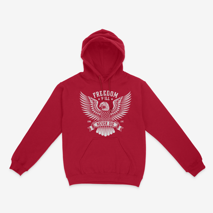 Dirt Road Outfitters "Freedom Will Never Die" Pullover Hoodie - Cherry Red