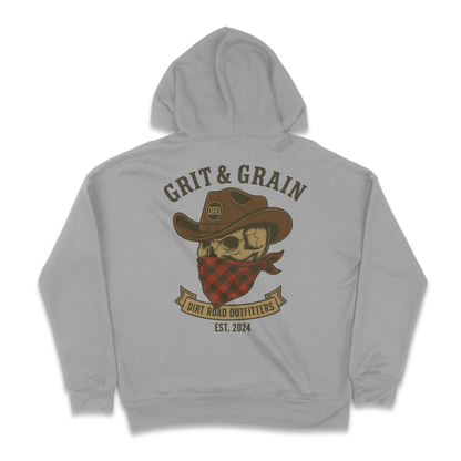 Dirt Road Outfitters "Grit & Grain" Pullover Unisex Hoodie - Athletic Heather