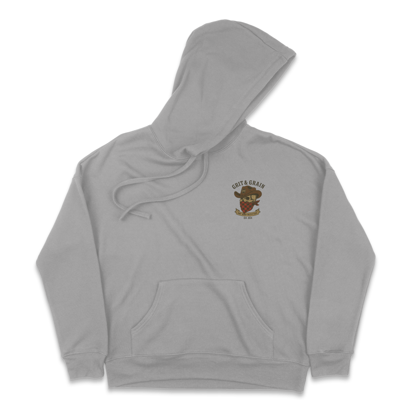 Dirt Road Outfitters "Grit & Grain" Pullover Unisex Hoodie - Athletic Heather