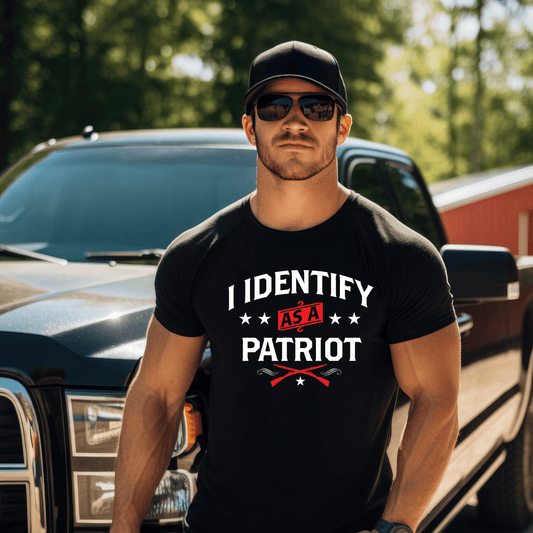 Dirt Road Outfitters "I Identify as a Patriot" Tee - Black