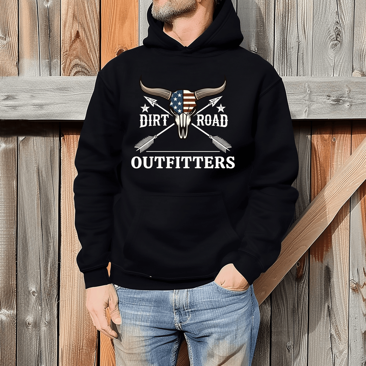 Dirt Road Outfitters "Iconic" Pullover Hoodie - Black