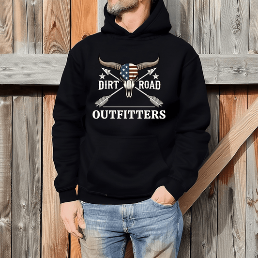 Dirt Road Outfitters "Iconic" Pullover Hoodie - Black