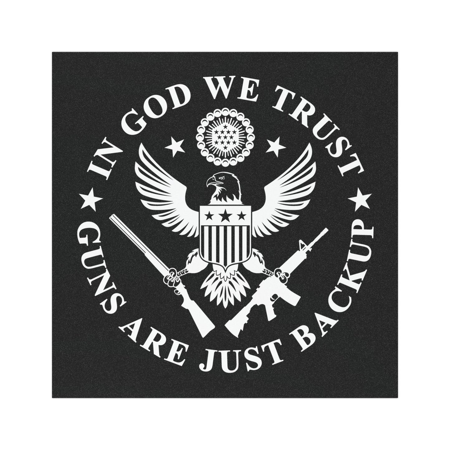 Dirt Road Outfitters "In God We Trust" Car Magnet - Black