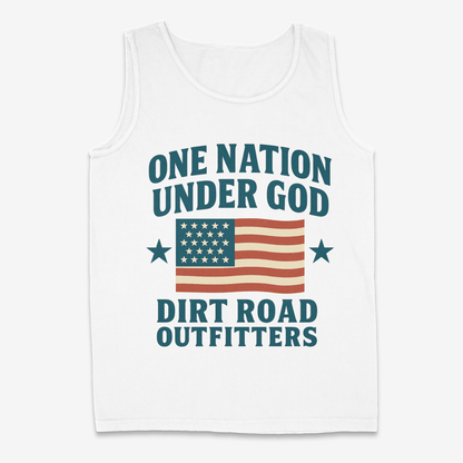 Dirt Road Outfitters "One Nation Under God" Tank - White