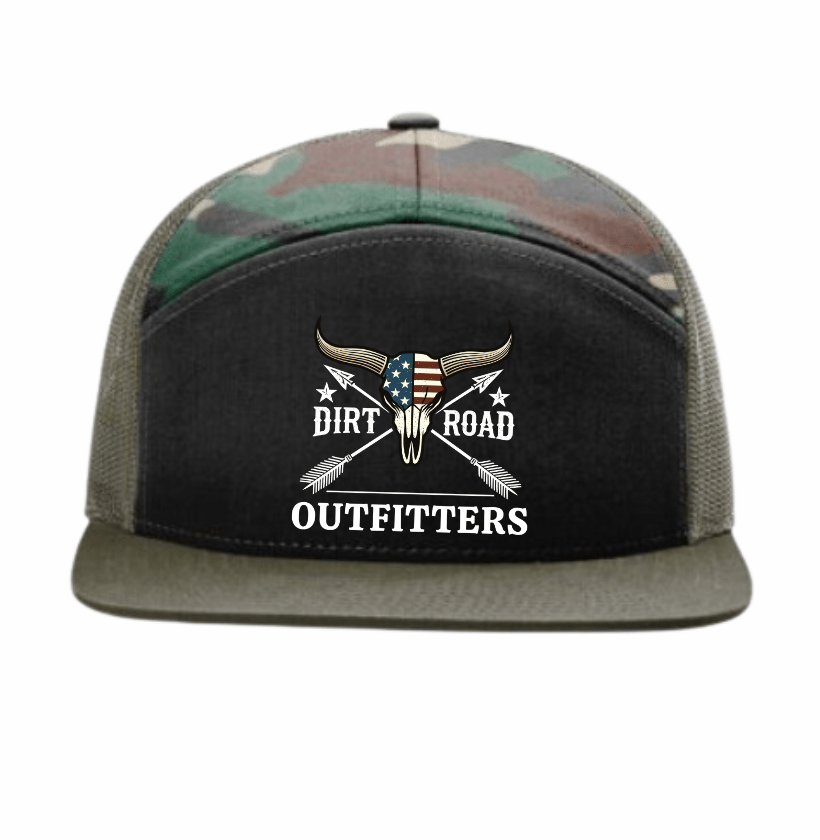 Dirt Road Outfitters "Patriot Bull" Trucker Hat - Camo