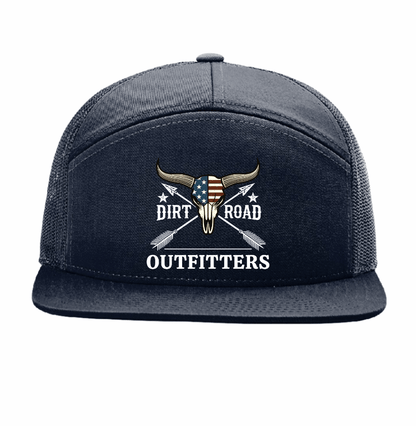 Dirt Road Outfitters "Patriot Bull" Trucker Hat - Navy Blue