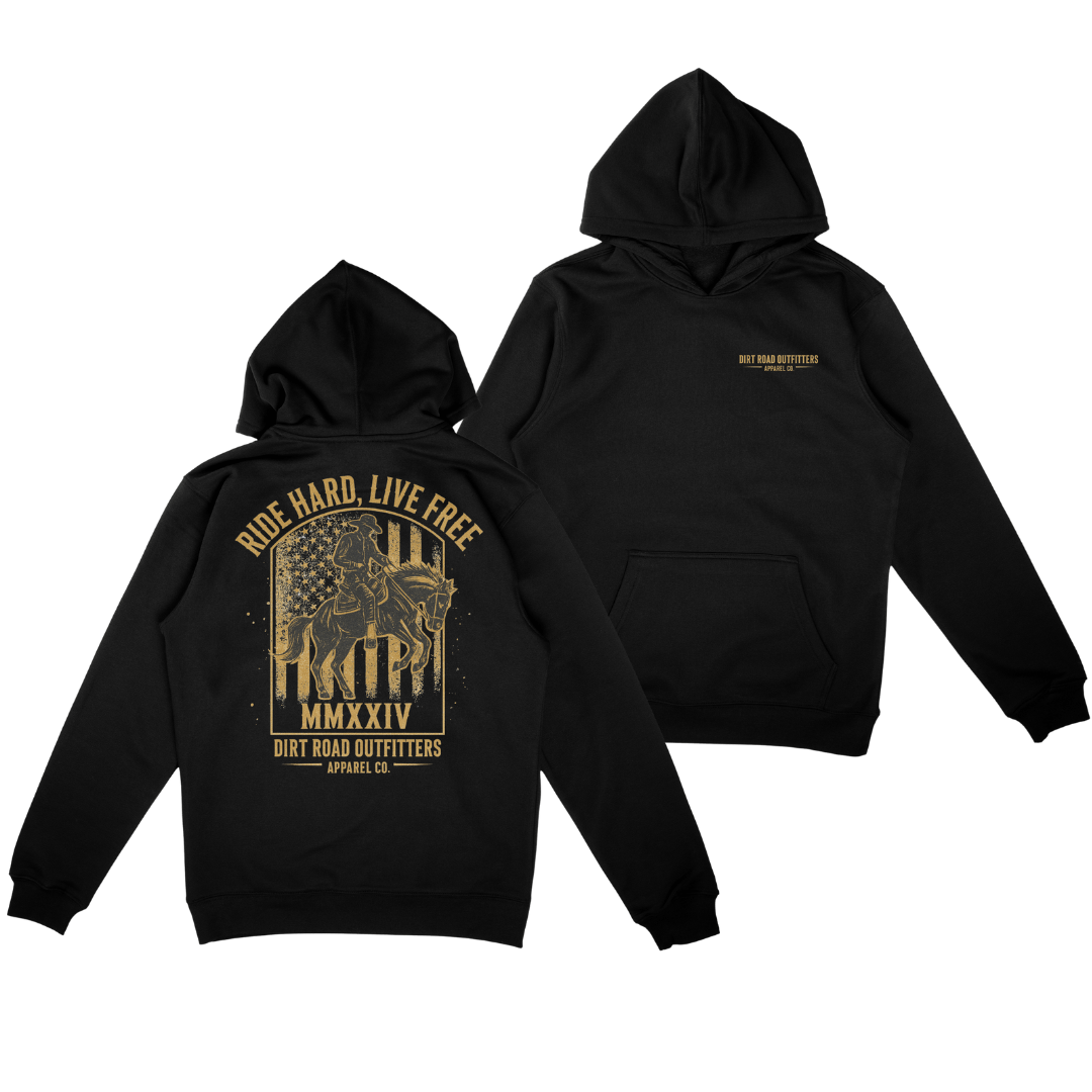 Dirt Road Outfitters - Ride Hard, Live Free Unisex Pullover Hoodie