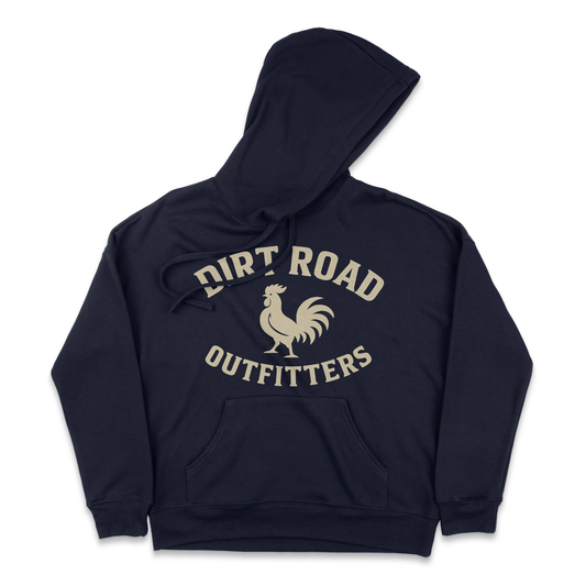 Dirt Road Outfitters "Rooster" Pullover Unisex Hoodie - Navy